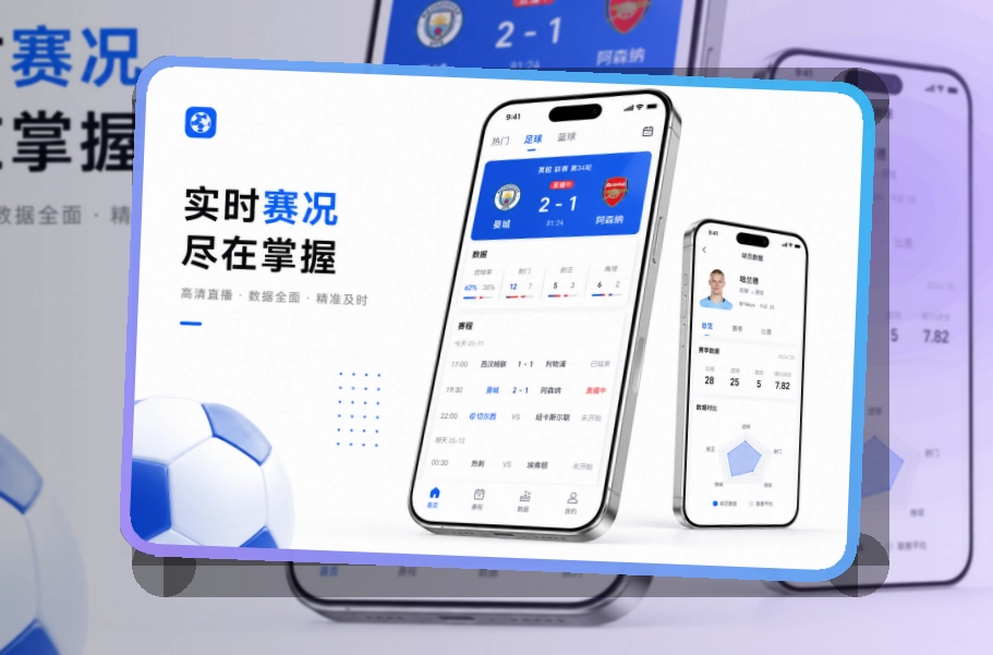 轻量下载 · App使用入口 · 赛程提醒更清楚界面展示